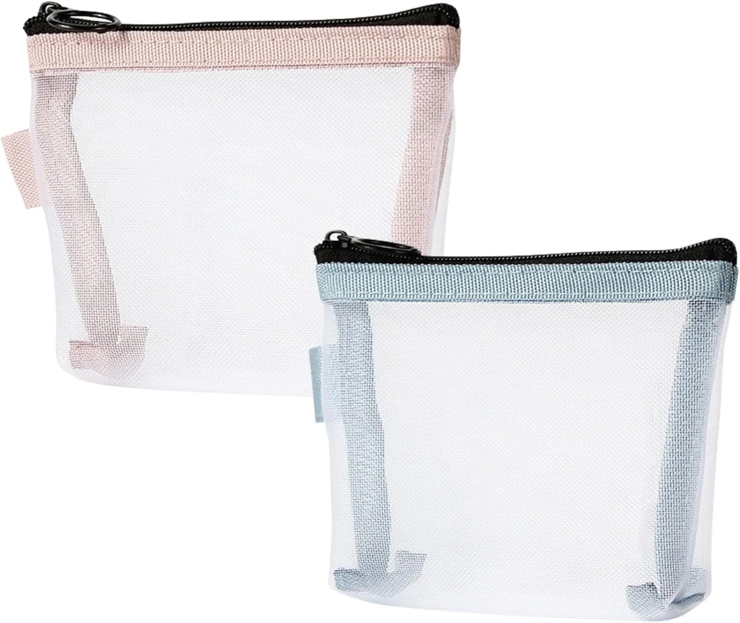 2PCS Mini Makeup Bag,Zipper Mesh Bags,Portable Small Makeup Pouch for Women,Small Travel Cosmetic Bag,Mini storage bag for coin,lipstick,jewelry