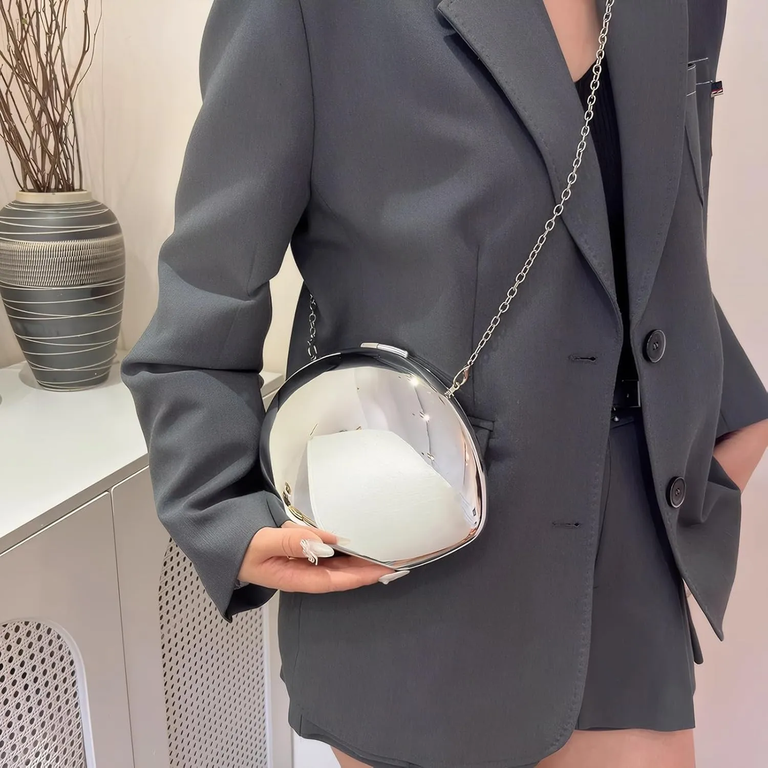 Acrylic Clutch Purse Evening Bag Metallic Clutch for Women Prom Dress Clutch Bag