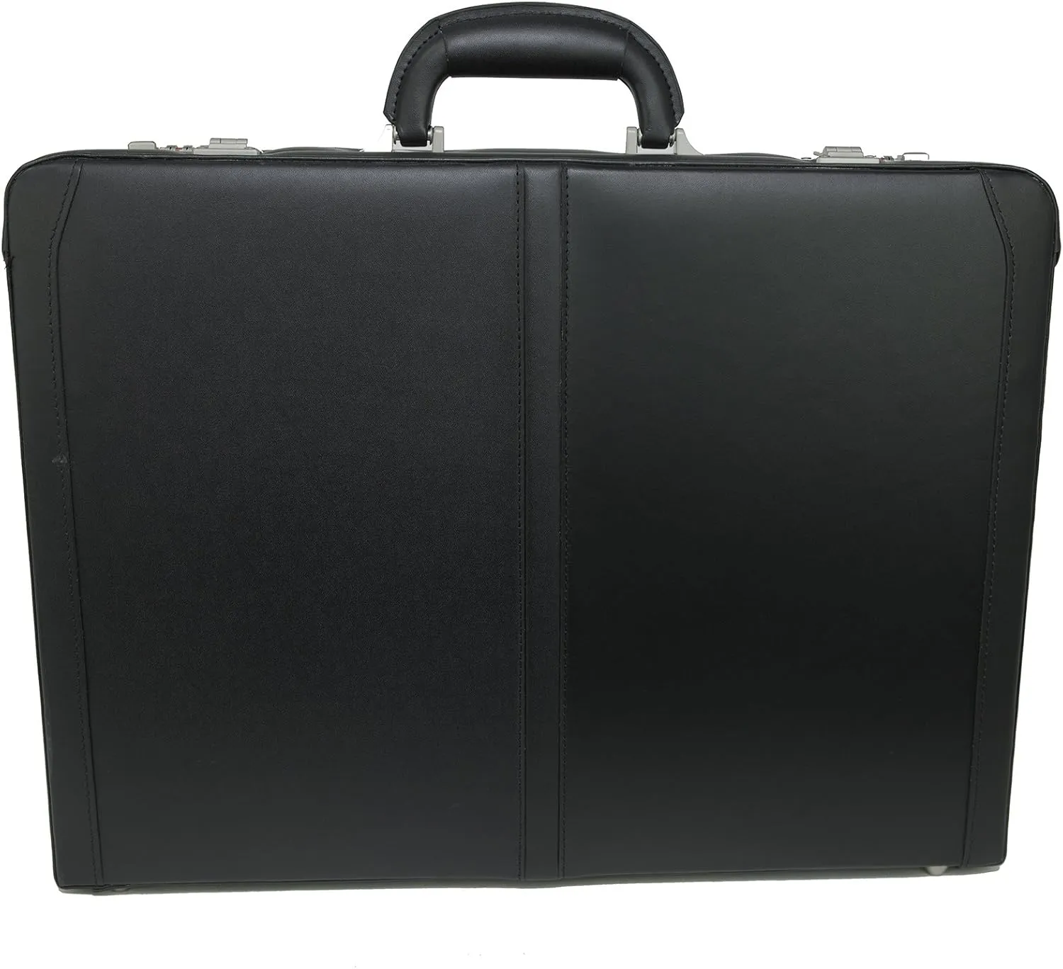 Alpine Swiss Mens Briefcase | Expandable Genuine Leather Attache Briefcase For Men | Dual Combination Lock Business Case