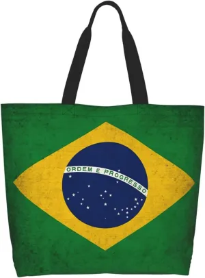 ASYG Cute Flag Tote Bag for Women and Men Reusable Shoulder Bags for Gym, Shopping, Beach,Travel