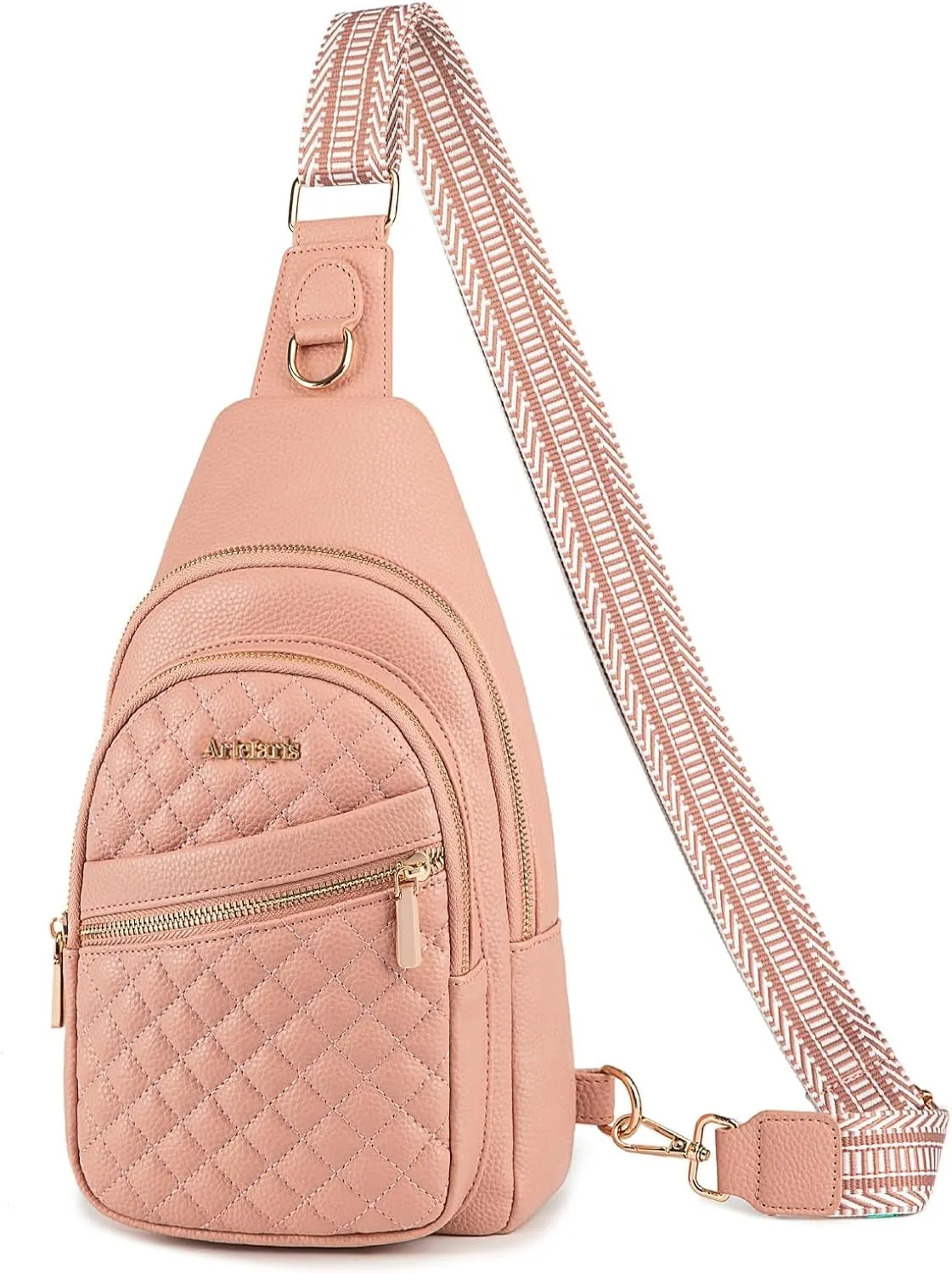 Atelaris Leather Sling Bag for Women,Fashion Crossbody Bags Fanny Packs for Women,Chest Bag for Travel Sport