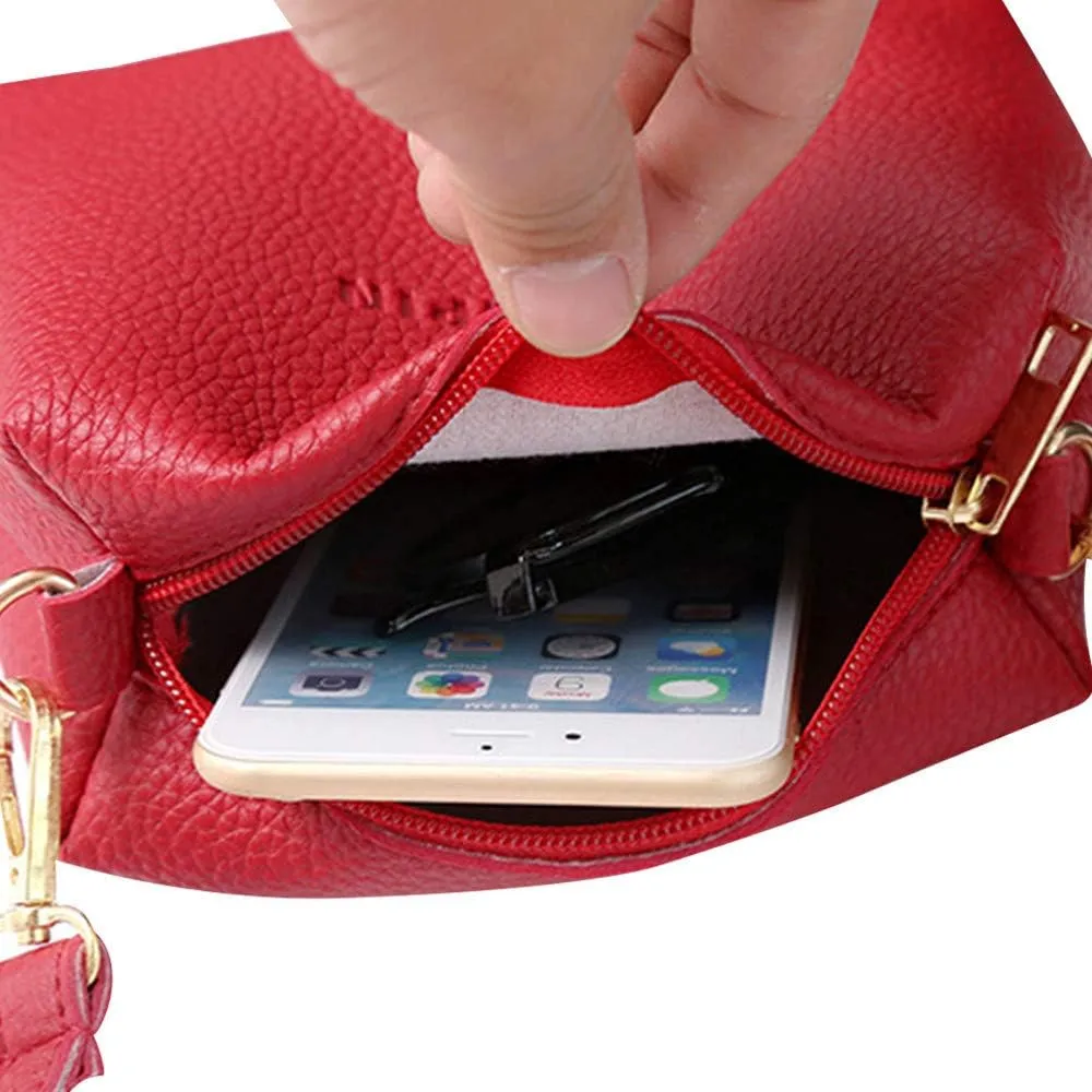 Beach Tote Bag 4 Packet Solid Color Leather Handbags Shoulder Bags Crossbody Hobo Bags Card Purse Work Travel Essential E