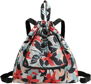 Beach Tote Bag Drawstring Seal Folding Sports Fitness Backpack Light Travel Day-Pack For Gym Outdoor Mens Beach Travel A