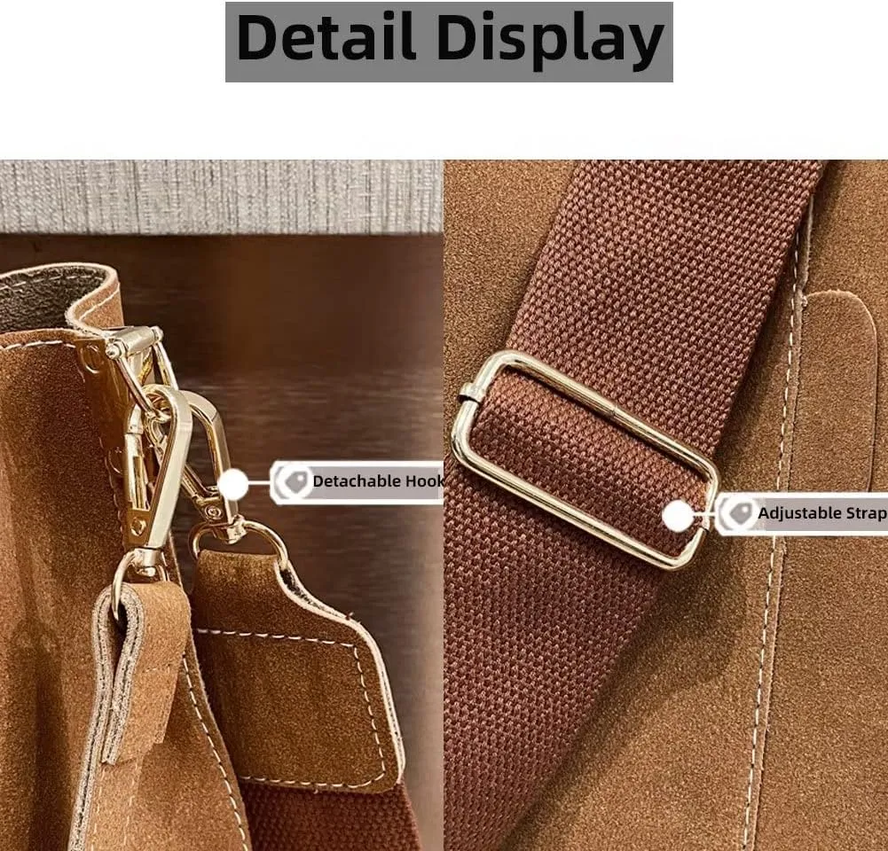 Bucket Bag for Women Girls Designer Shoulder Bag Large Capacity Handbag Leather Crossbody Purse Casual Hobo Tote Purse