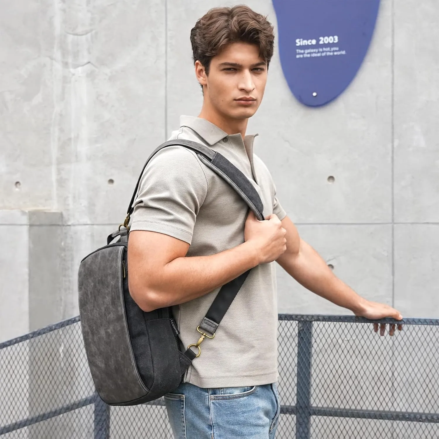 Canvas Messenger Bag Sling Bag Crossbody Shoulder Bag for Men Women Travel Work Satchel Bags