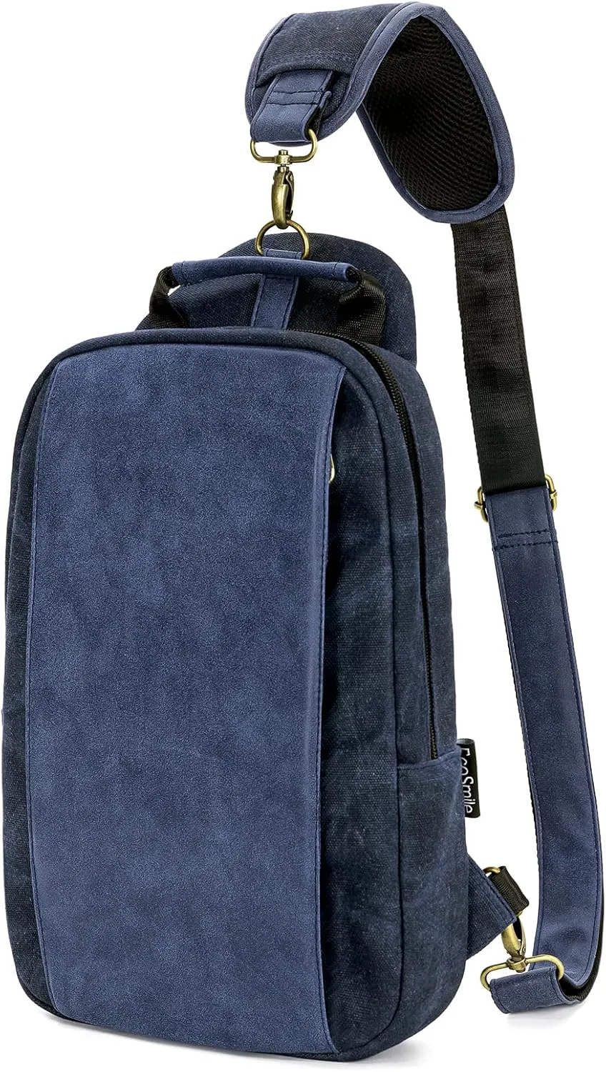 Canvas Messenger Bag Sling Bag Crossbody Shoulder Bag for Men Women Travel Work Satchel Bags