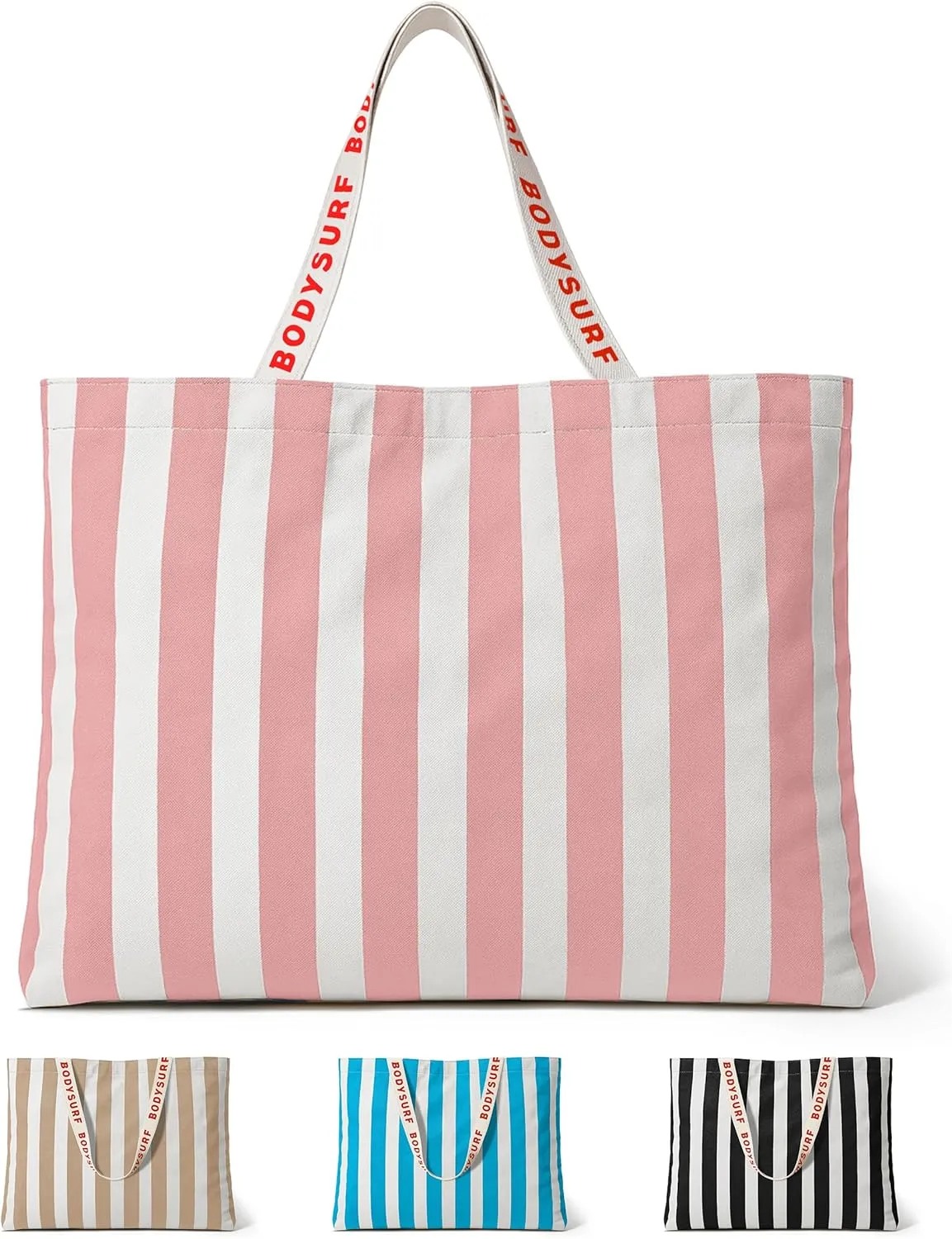 Canvas Tote Bag for Women - Beach Tote, Summer Bag for Travel, Pool, Weekender, Cruise, Market, Shopping