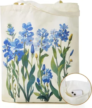 Canvas Tote Bag with Pockets - Spacious & Stylish Large Capacity Shoulder Bag for Daily Use, Shopping, Travel, Durable & Versatile Carryall