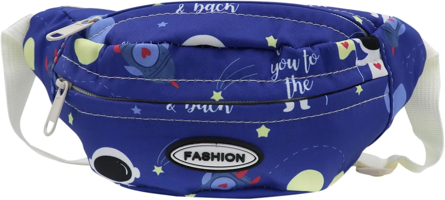 Cartoon Print Fanny Pack Cute Astronaut Sling Bag Shoulder Bag for Girls Boys Spaceman Chest bag Belt Bag