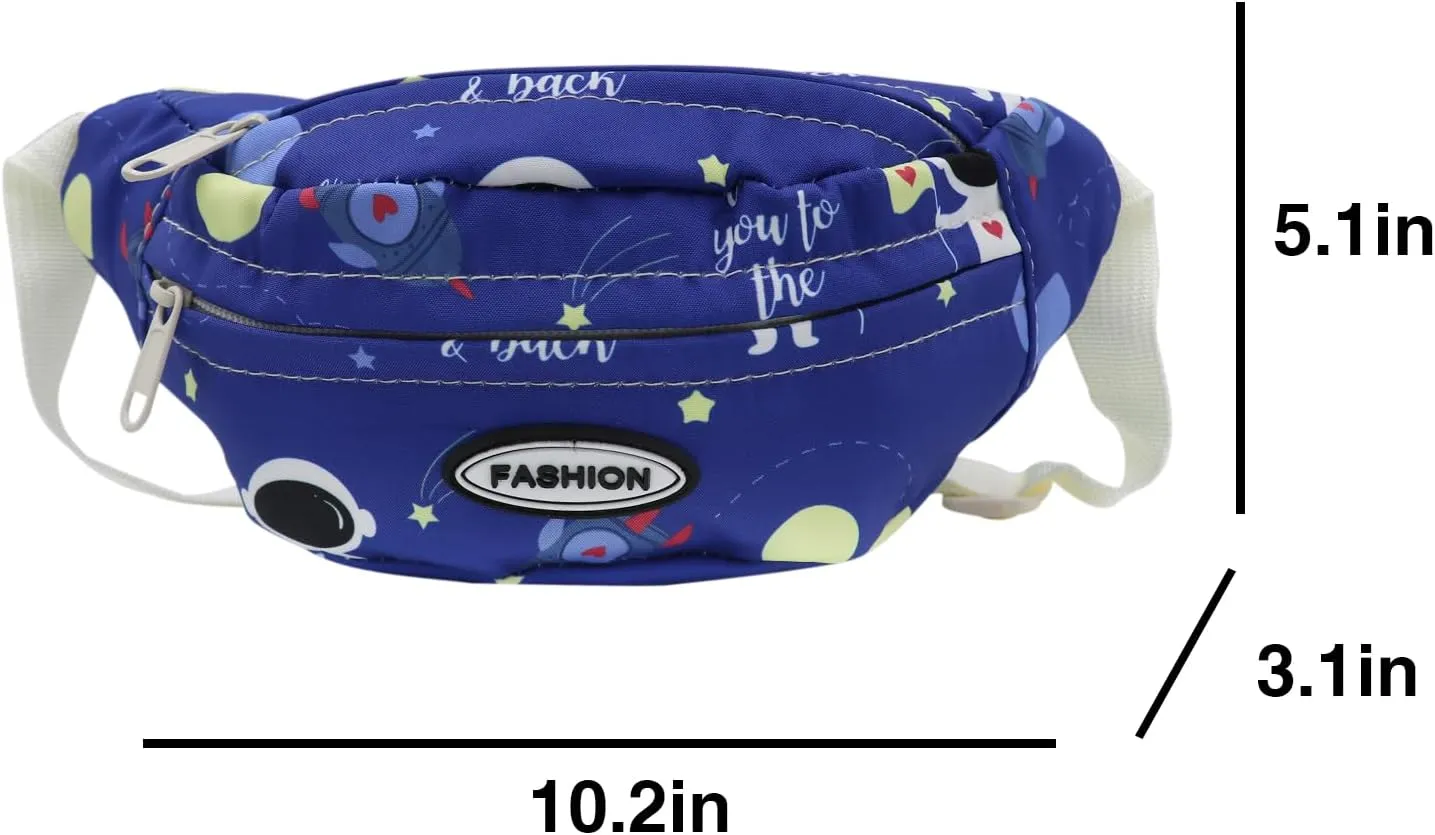 Cartoon Print Fanny Pack Cute Astronaut Sling Bag Shoulder Bag for Girls Boys Spaceman Chest bag Belt Bag