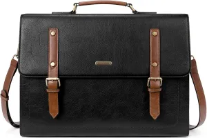 CLUCI Briefcase for Women Leather Laptop 15.6 Inch Business Ladies Work Computer Tote Bags