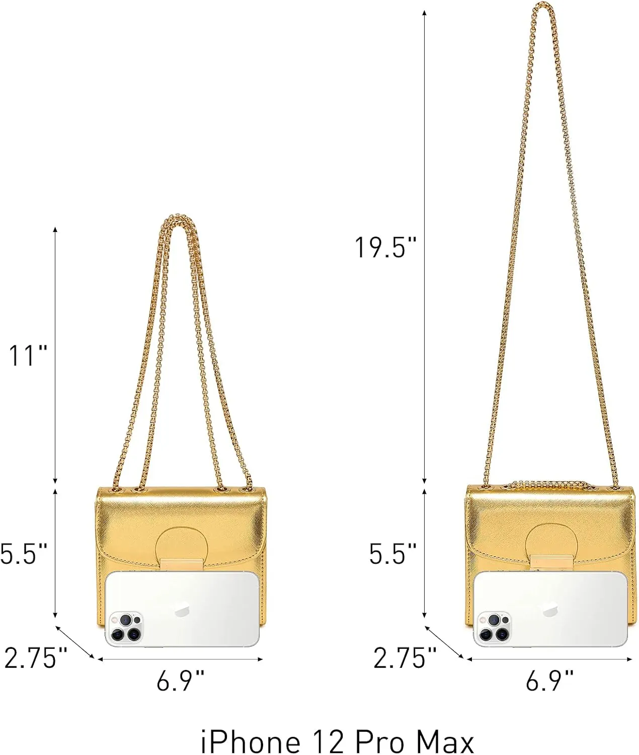Dasein Women Small Crossbody Bag Designer Evening Bag Clutch Purse Handbag for Wedding/Prom/Party with Double Chain Strap