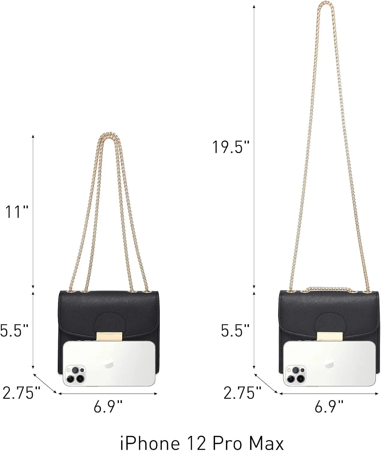 Dasein Women Small Crossbody Bag Designer Evening Bag Clutch Purse Handbag for Wedding/Prom/Party with Double Chain Strap
