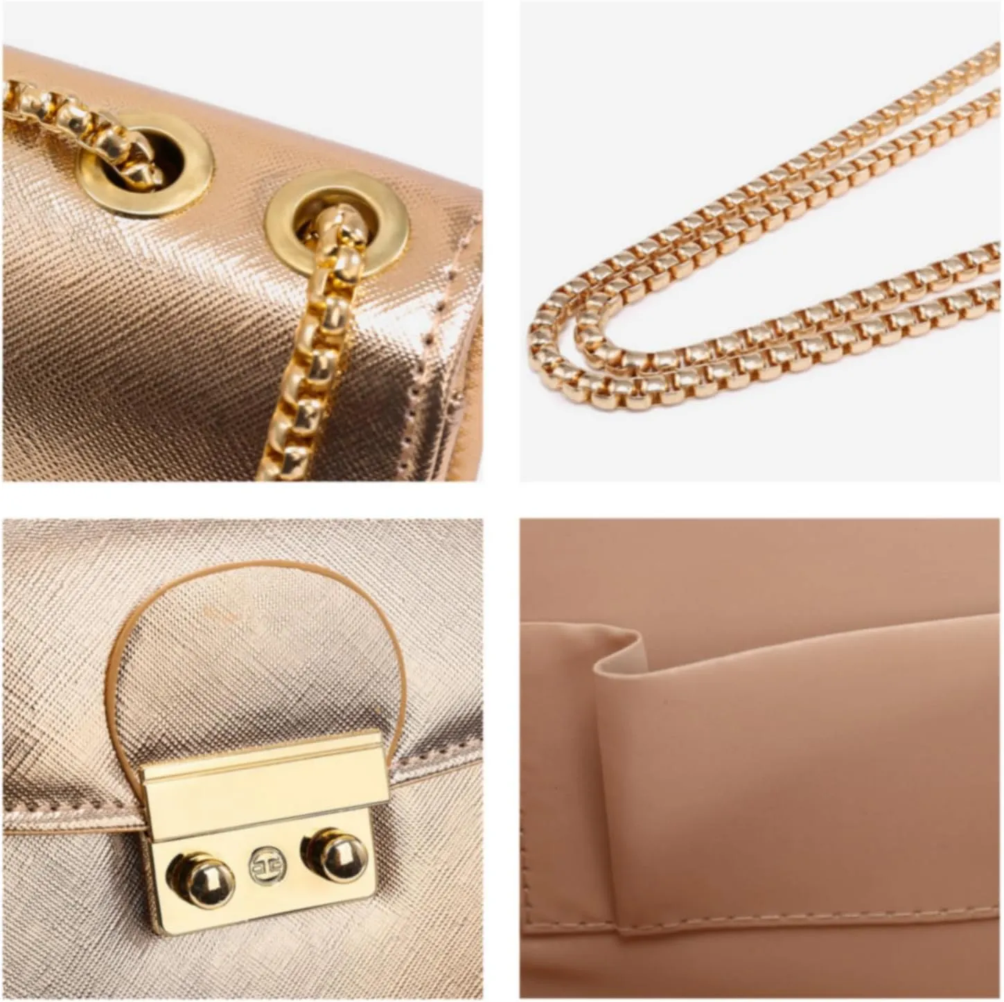 Dasein Women Small Crossbody Bag Designer Evening Bag Clutch Purse Handbag for Wedding/Prom/Party with Double Chain Strap