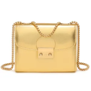 Dasein Women Small Crossbody Bag Designer Evening Bag Clutch Purse Handbag for Wedding/Prom/Party with Double Chain Strap