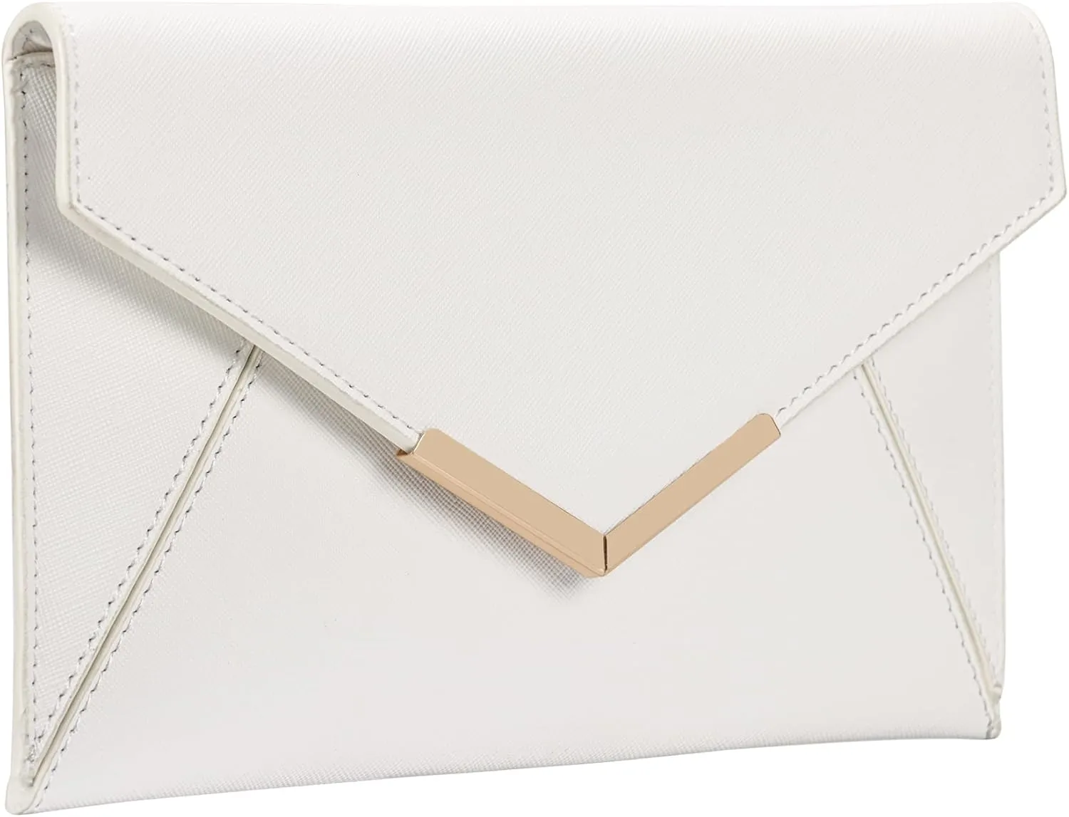 Dexmay Women Envelope Clutch Handbag Medium Saffiano Leather Foldover Clutch Purse