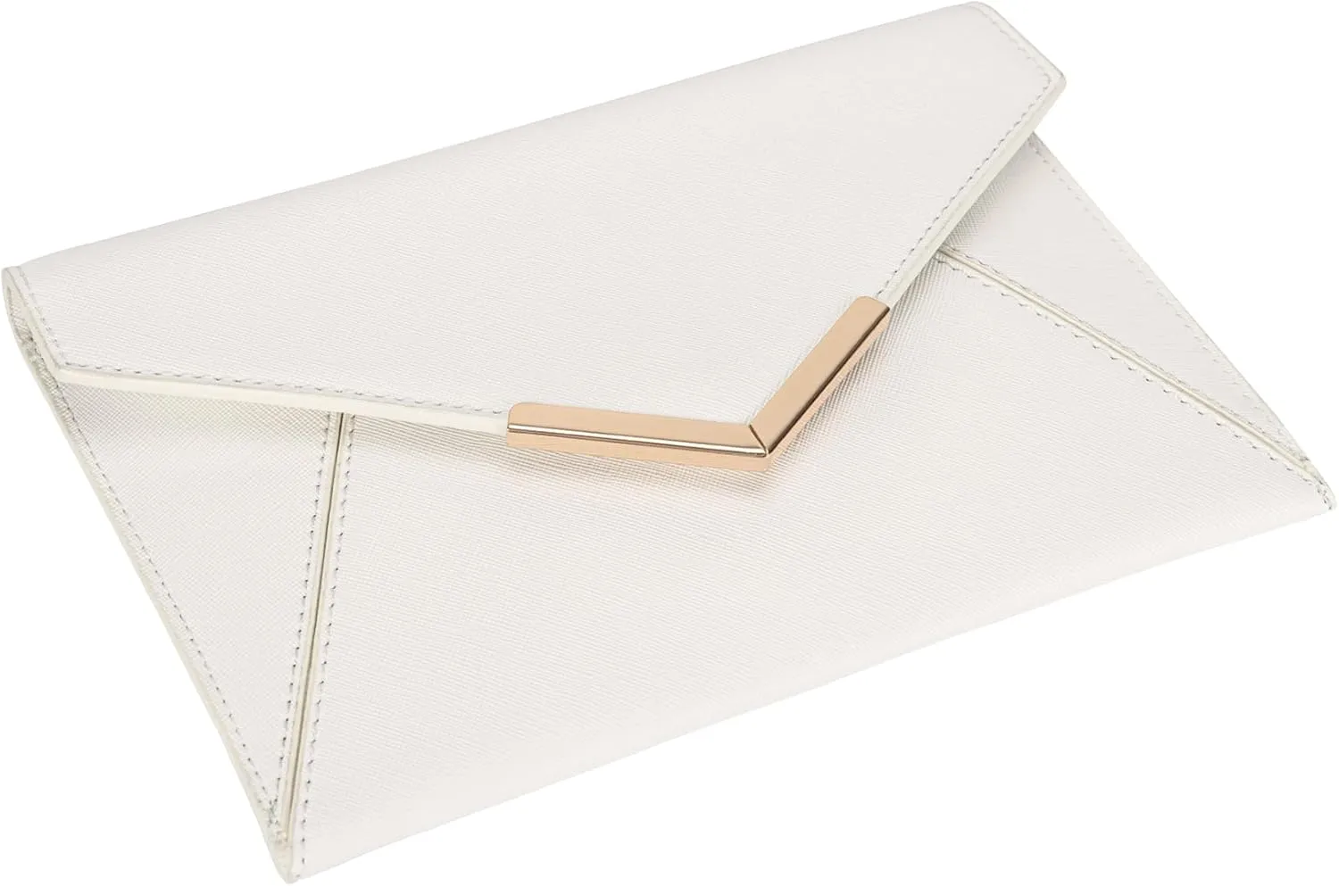 Dexmay Women Envelope Clutch Handbag Medium Saffiano Leather Foldover Clutch Purse