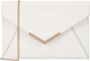 Dexmay Women Envelope Clutch Handbag Medium Saffiano Leather Foldover Clutch Purse