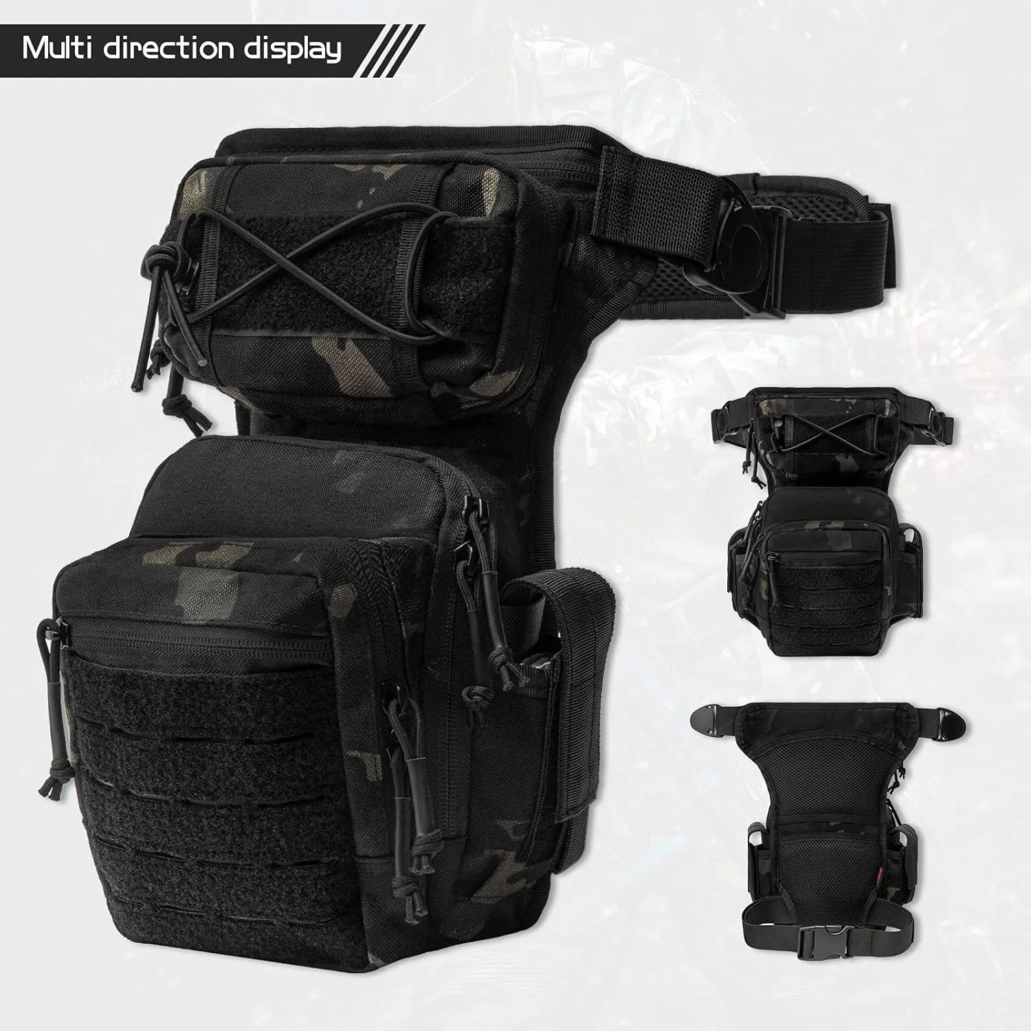 Drop Leg Bag for Men Women Military Tactical Thigh Pack Pouch Multifunctional Tactical Package Outdoor Hiking Thigh Bag