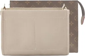 Felt Insert Organizer Bag In Bag Fit Purse LV Toiletry Pouch 26 19, Lv Pouch 26 Khaki, Middle