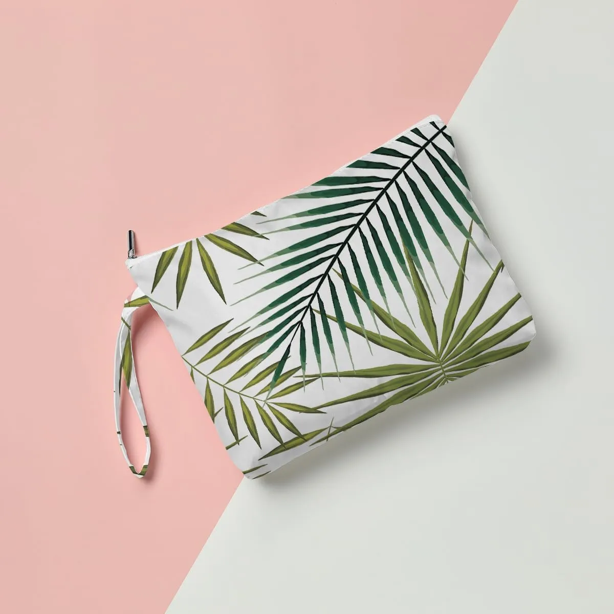 Fokongna Palm leaves Wet Bag Travel Wet Dry Bag Beach Bag Diaper Bag Wet Bag For Swimsuit Travel Makeup Bag Toiletry Bag