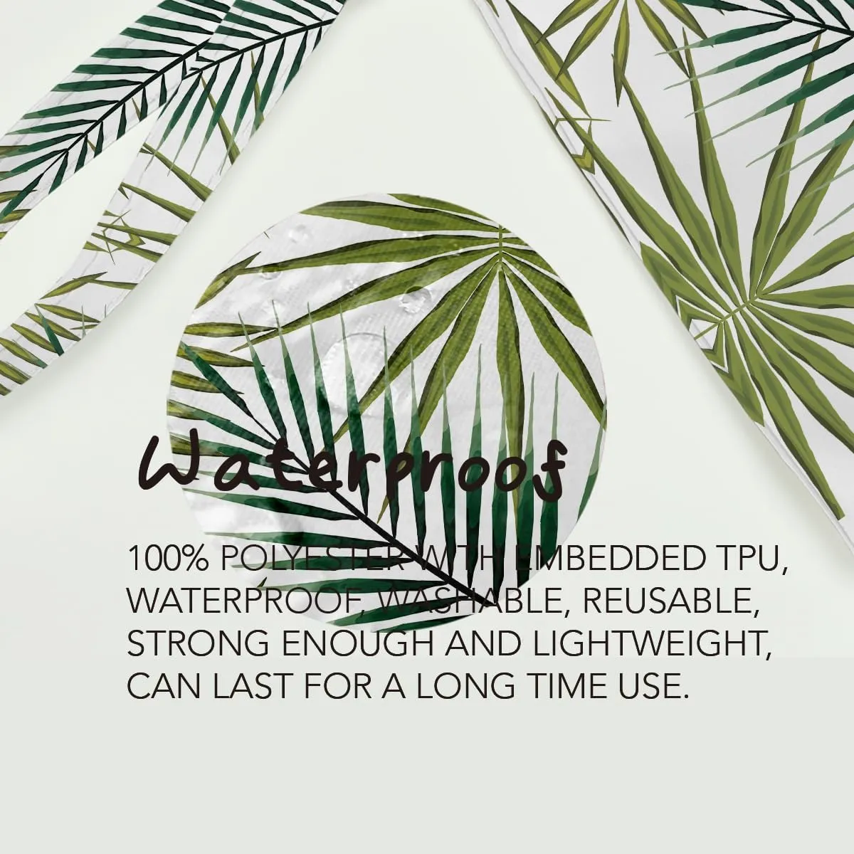 Fokongna Palm leaves Wet Bag Travel Wet Dry Bag Beach Bag Diaper Bag Wet Bag For Swimsuit Travel Makeup Bag Toiletry Bag