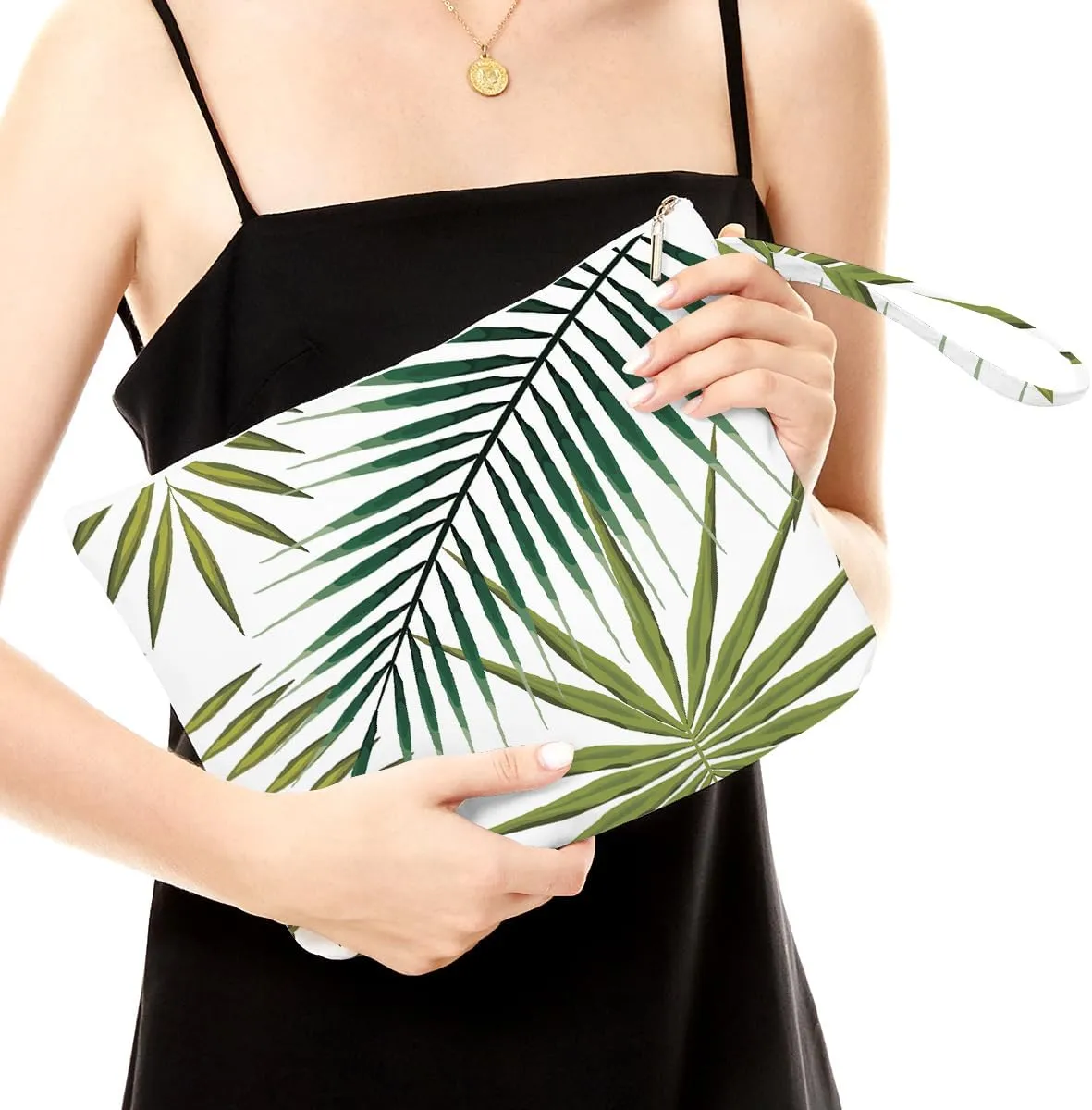 Fokongna Palm leaves Wet Bag Travel Wet Dry Bag Beach Bag Diaper Bag Wet Bag For Swimsuit Travel Makeup Bag Toiletry Bag