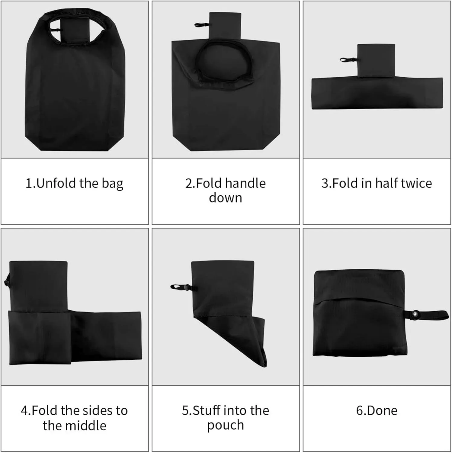 Foldable Reusable Shopping Tote  Waterproof, Lightweight & Durable for Groceries, Travel & Daily Use