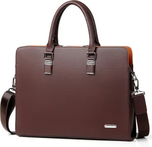 FSD.WG]Business Bag Leather Briefcase Shoulder Laptop Business Bag for Men