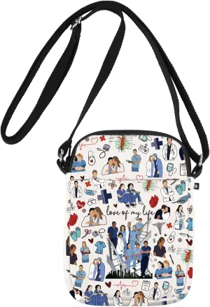 G2TUP Doctor TV Show Crossbody Bag Derek & Meredith Gift Memorial Hospital Gifts Doctor Anatomy Shoulder Bag