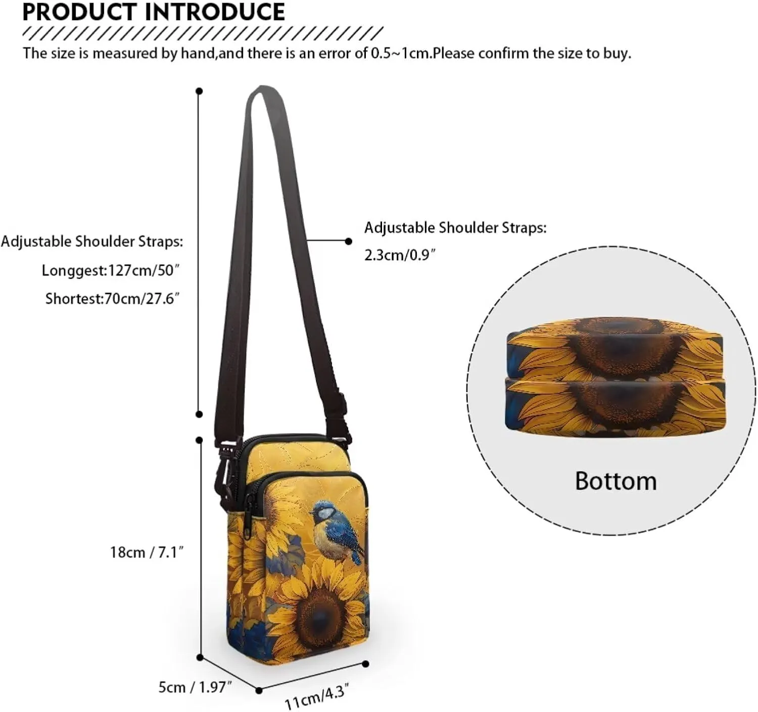 Girls Crossbody Bags Small Shoulder Bag with Zipper, Travel Satchel Bag Handbags