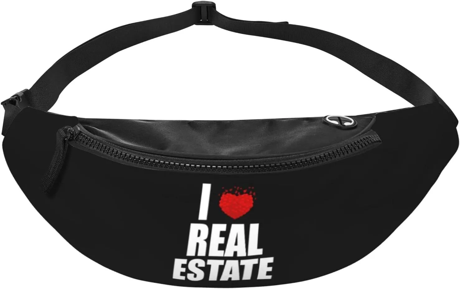 I Love Real Estate Waist Bag Men's and Women's Adjustable Travel Chest Pack Outdoor Running Waist Bag