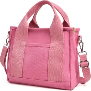 IwIeIaIrI Canvas Tote Bag for Women with Multi Pockets,Trendy Shoulder Handbag with Compartments for shopping,Work,Beach