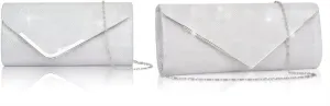 Larcenciel Clutch Purses for Women, Shiny Sequin Envelope Clutch Evening Bag with Chain, Fashion Sparkly Party Prom Purse