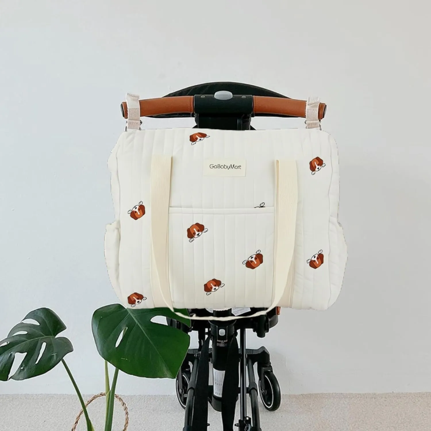 Large Diaper Bag Tote, Maternity Travel diaper tote, Multifunction baby bag, Baby Nappy Bags, Messenger bag (Medium - Puppies)