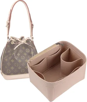 Lckaey Purse Organizer insert for LV NOE BB Petit NOE NM storage bag Organizer With Zipped pocket Y059khaki-Large