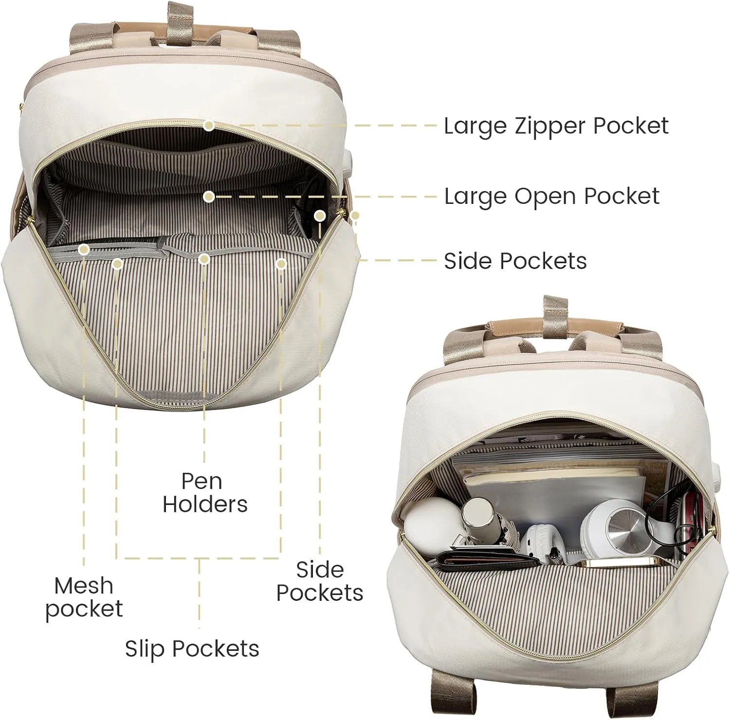 LOVEVOOK Laptop Backpack for Women, 17.3inch Laptop Bag with USB Port, Waterproof Travel Work Backpack Purse, Anti-Theft Backpacks Casual Computer Daypack Nurse Teacher Bag