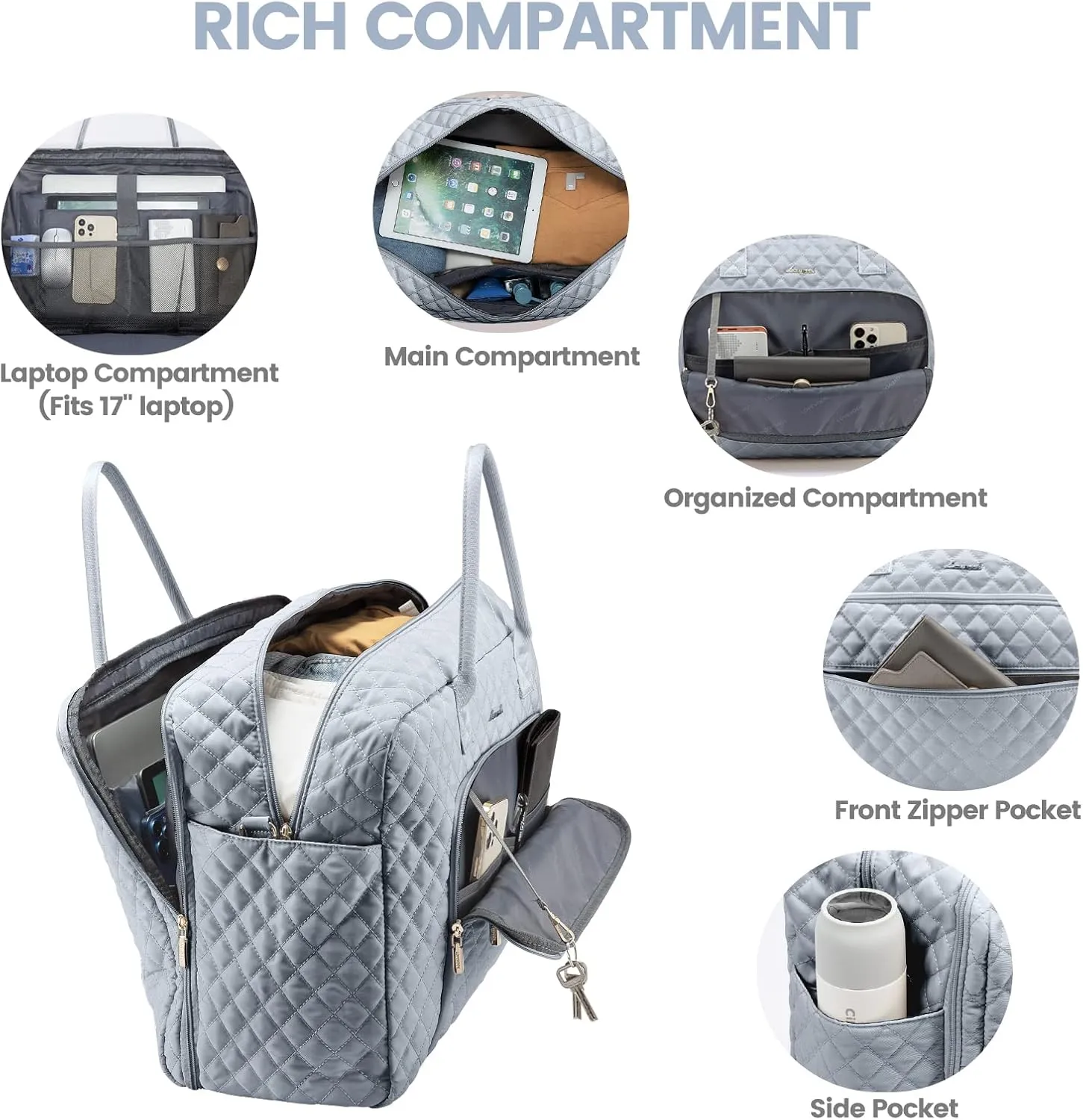 LOVEVOOK Travel Duffle Bag, Weekender Bag for Women with Toiletry Bag Carry on Overnight Bag with Laptop Compartment, Yoga Gym Bag with Wet Pocket Shoe Bag, Hospital Bag for Labor and Delivery