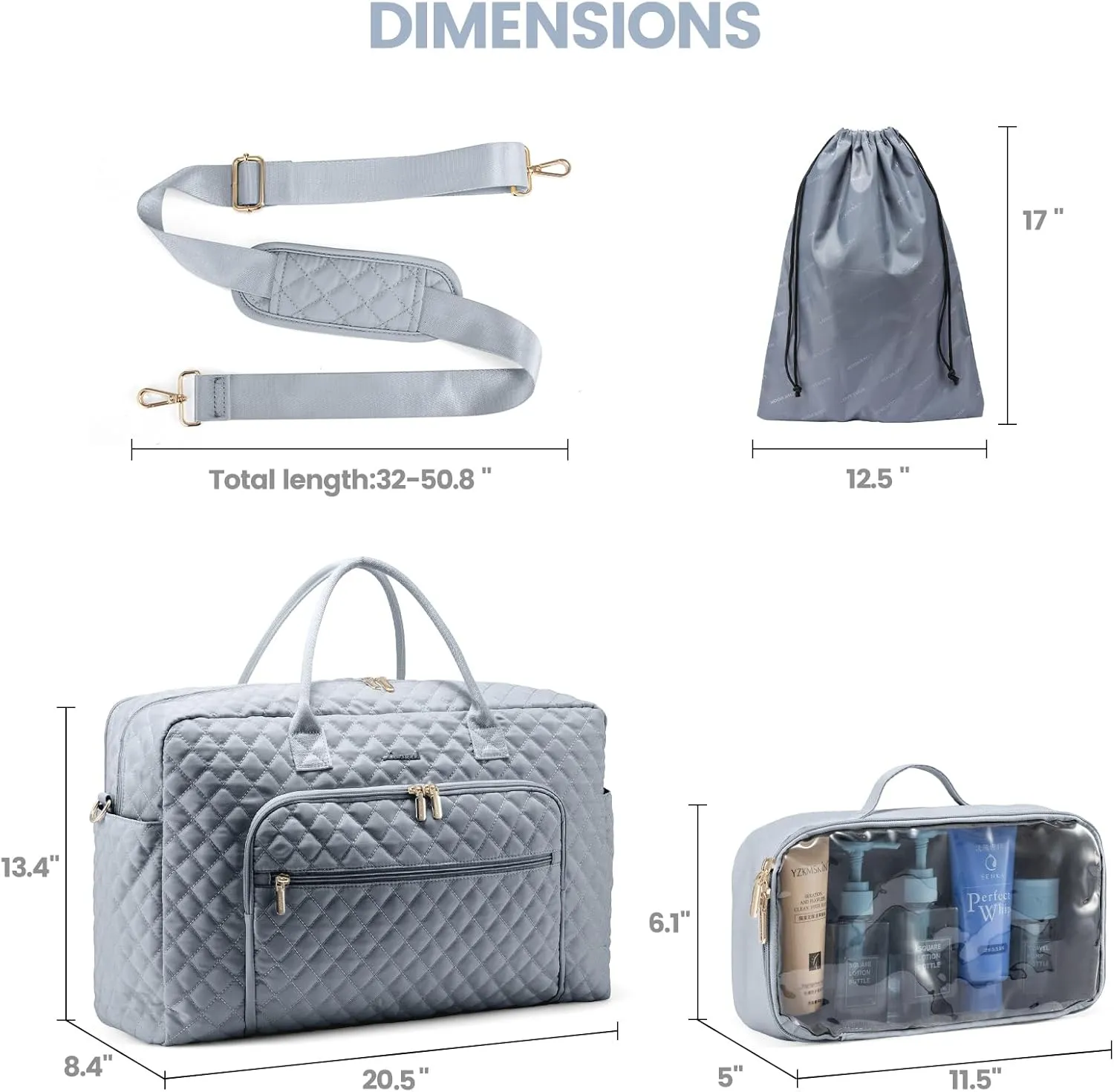 LOVEVOOK Travel Duffle Bag, Weekender Bag for Women with Toiletry Bag Carry on Overnight Bag with Laptop Compartment, Yoga Gym Bag with Wet Pocket Shoe Bag, Hospital Bag for Labor and Delivery