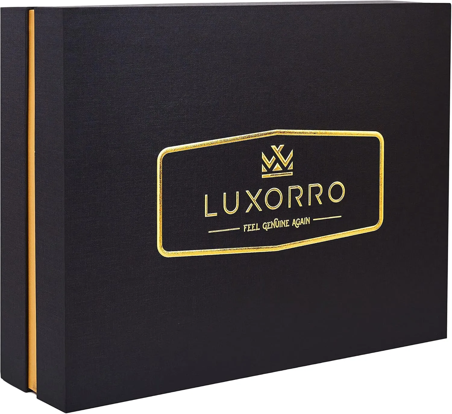 Luxorro Full-Grain Leather Briefcase for Men - Laptop Bag with Leather Computer Compartment