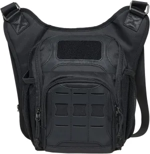 Mens Vintage Canvas Shoulder Messenger Bag Chest Leather Patchwork Messenger Bag