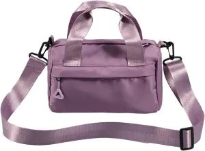 Mini Gym Bag Waterproof Nylon Tote Bag Multipurpose Fitness Shoulder Bag Stylish Travel Bag with Adjustable Strap (Purple)