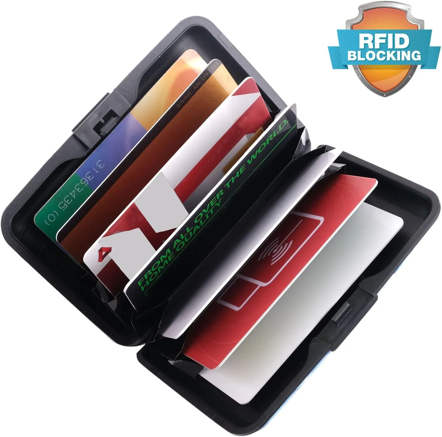 Mini RFID Aluminum Wallet Slim Credit Card Case Business Cards Wallet Metal ID Case Credit Cards Holder for Women Men