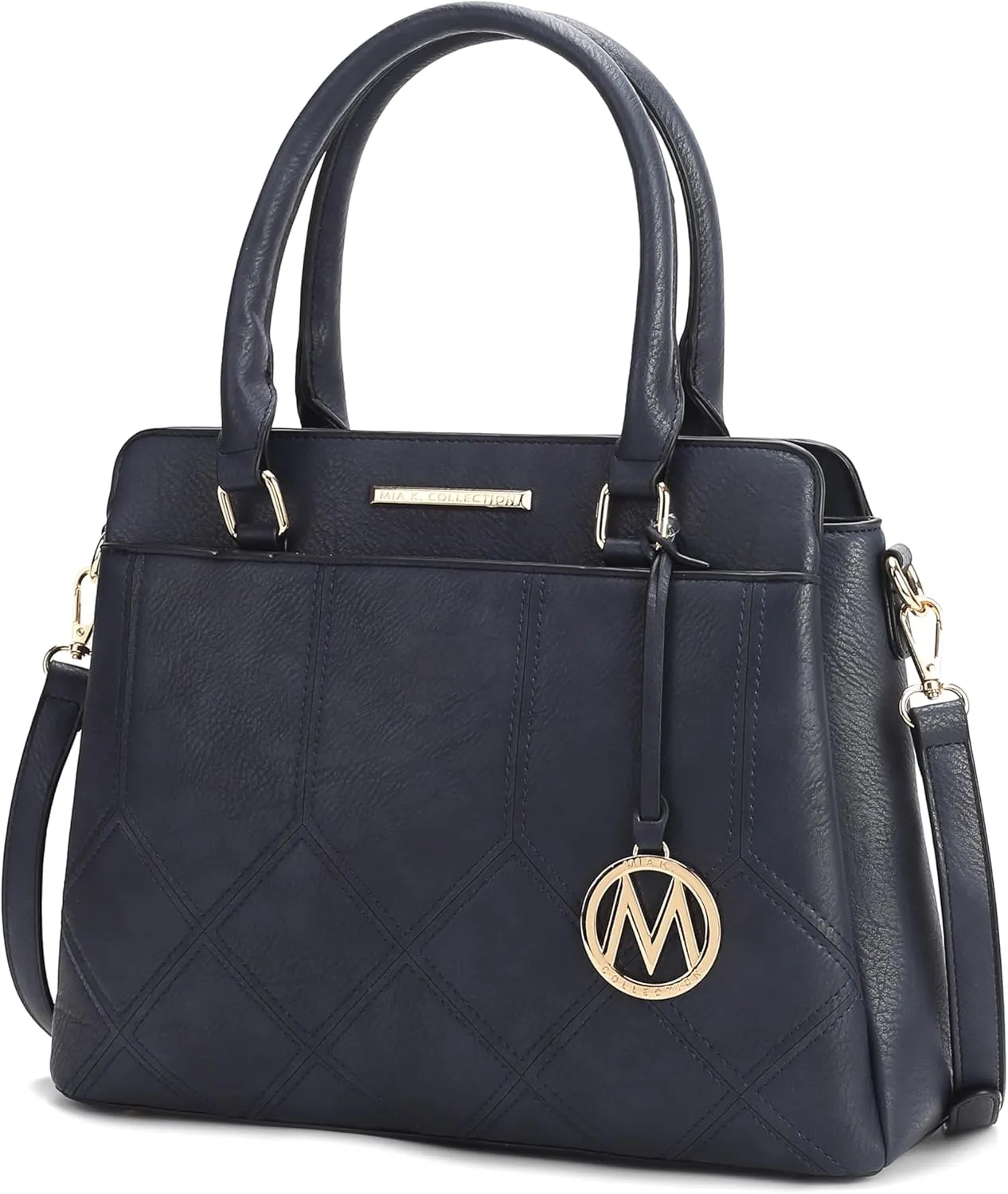 MKF Collection Tote Bag for Women, Vegan Leather Top-Handle Satchel Handbag Crossbody Purse