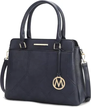 MKF Collection Tote Bag for Women, Vegan Leather Top-Handle Satchel Handbag Crossbody Purse