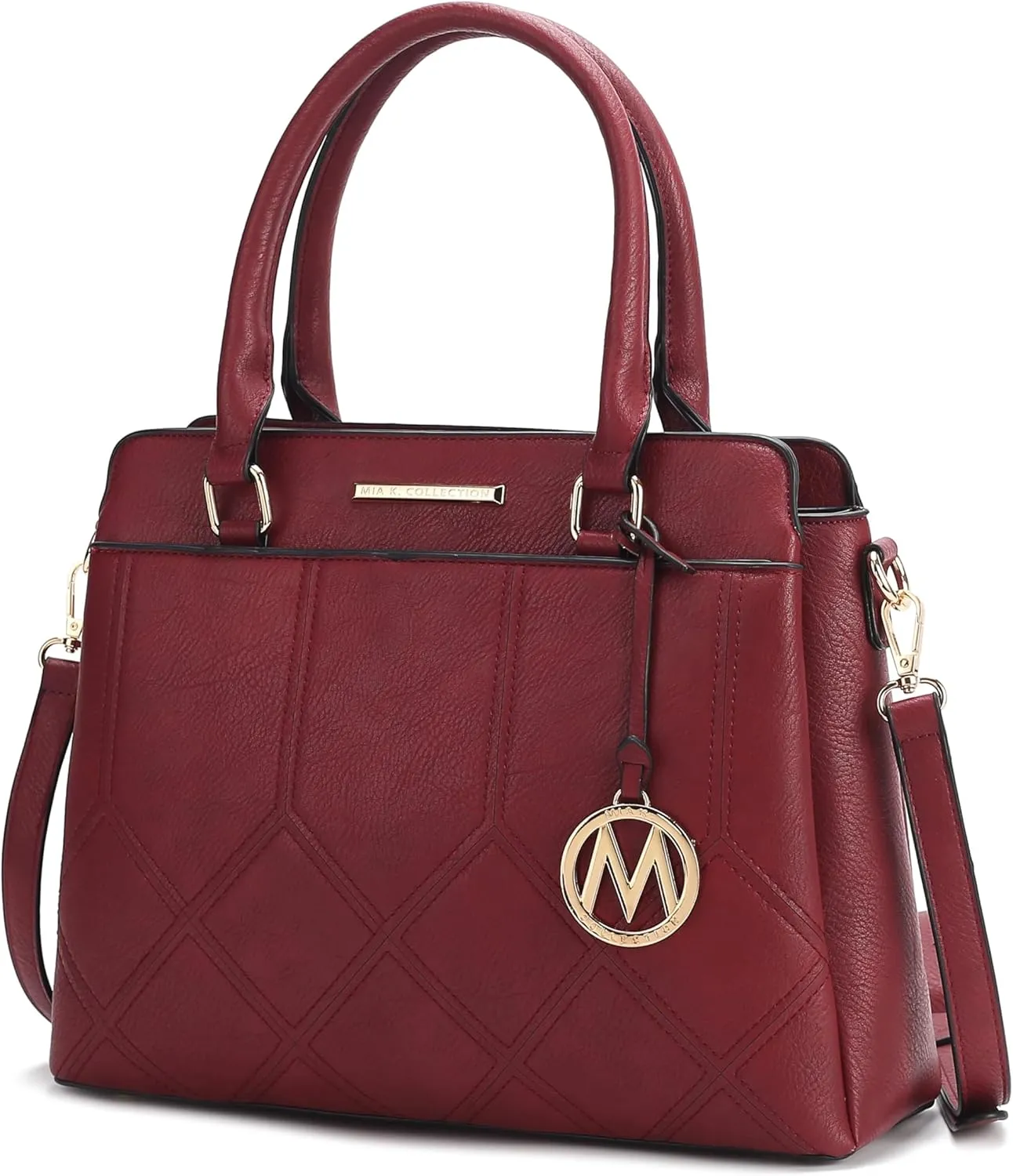 MKF Collection Tote Bag for Women, Vegan Leather Top-Handle Satchel Handbag Crossbody Purse