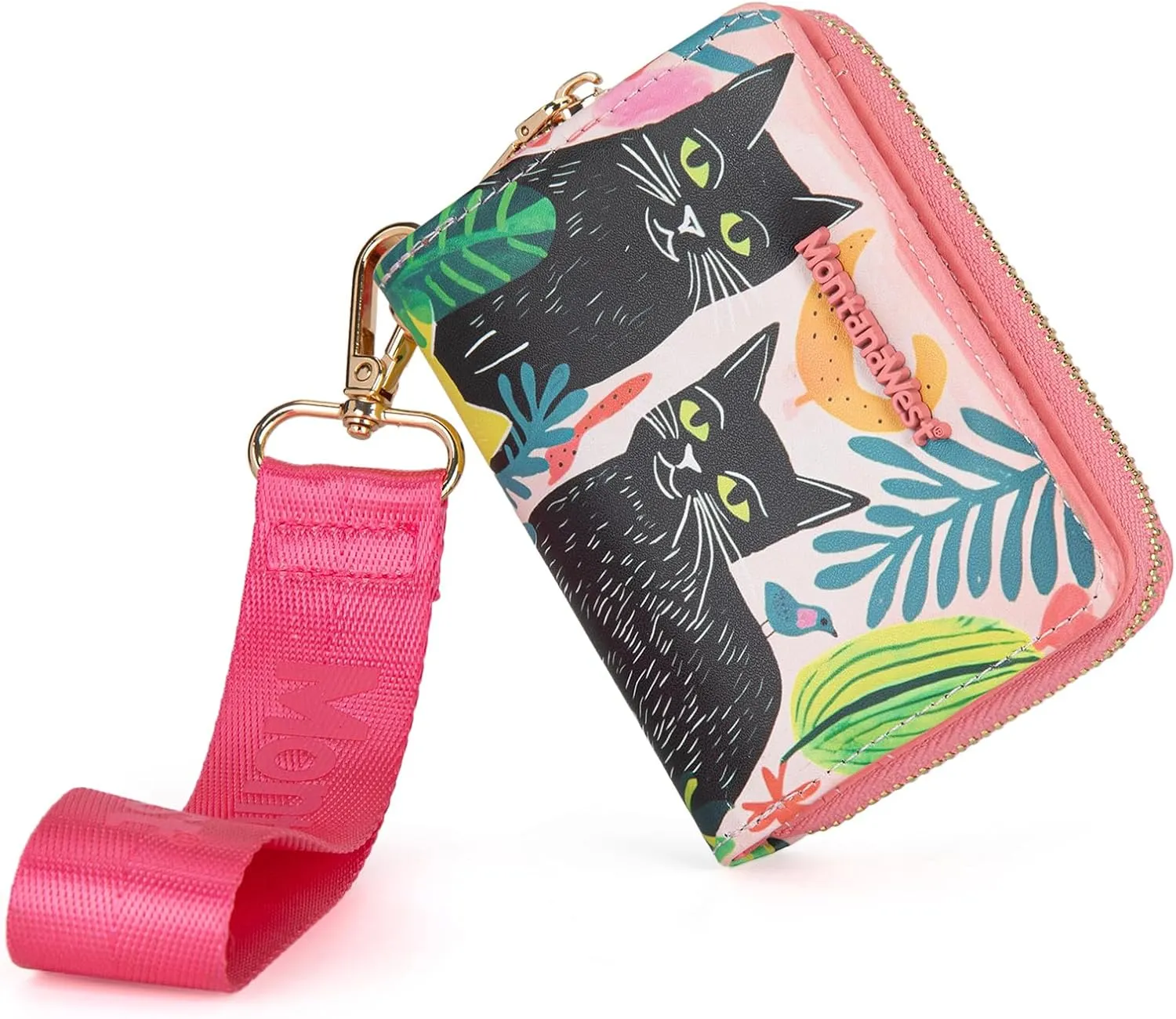 Montana West Small Cat Wallet for Women Female Ladies with a Detachable Wristlet Women's Wallet with Rfid Blocking Lining Minimalist Lightweight & Easy to Carry