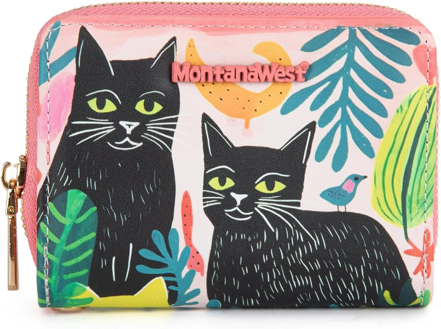 Montana West Small Cat Wallet for Women Female Ladies with a Detachable Wristlet Women's Wallet with Rfid Blocking Lining Minimalist Lightweight & Easy to Carry