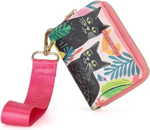 Montana West Small Cat Wallet for Women Female Ladies with a Detachable Wristlet Women's Wallet with Rfid Blocking Lining Minimalist Lightweight & Easy to Carry