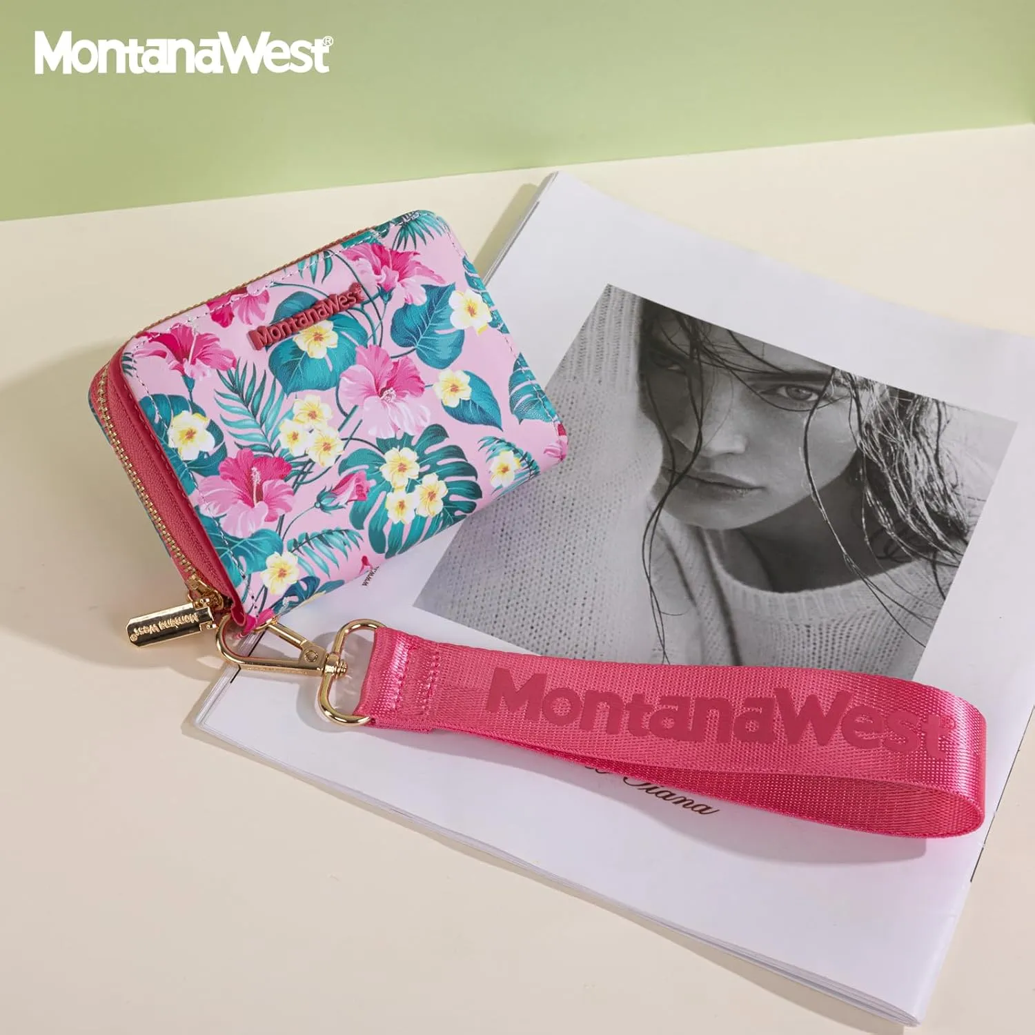 Montana West Small Floral Wallet for Women Female Ladies with a Detachable Wristlet Women's Wallet with Rfid Blocking Lining Minimalist Lightweight & Easy to Carry